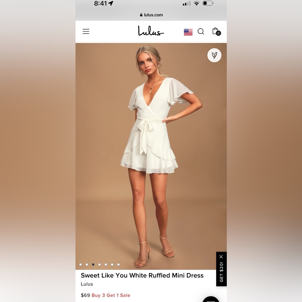 Lulus Sweet Like You Ruffled Mini Dress